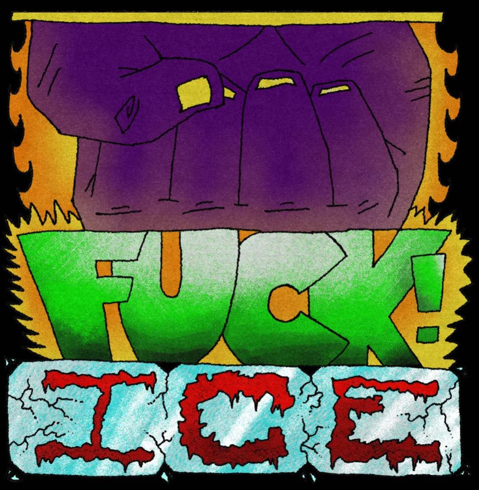 Holographic FUCK ICE sticker - 100% of proceeds go to Mutual Aid in Minnesota!