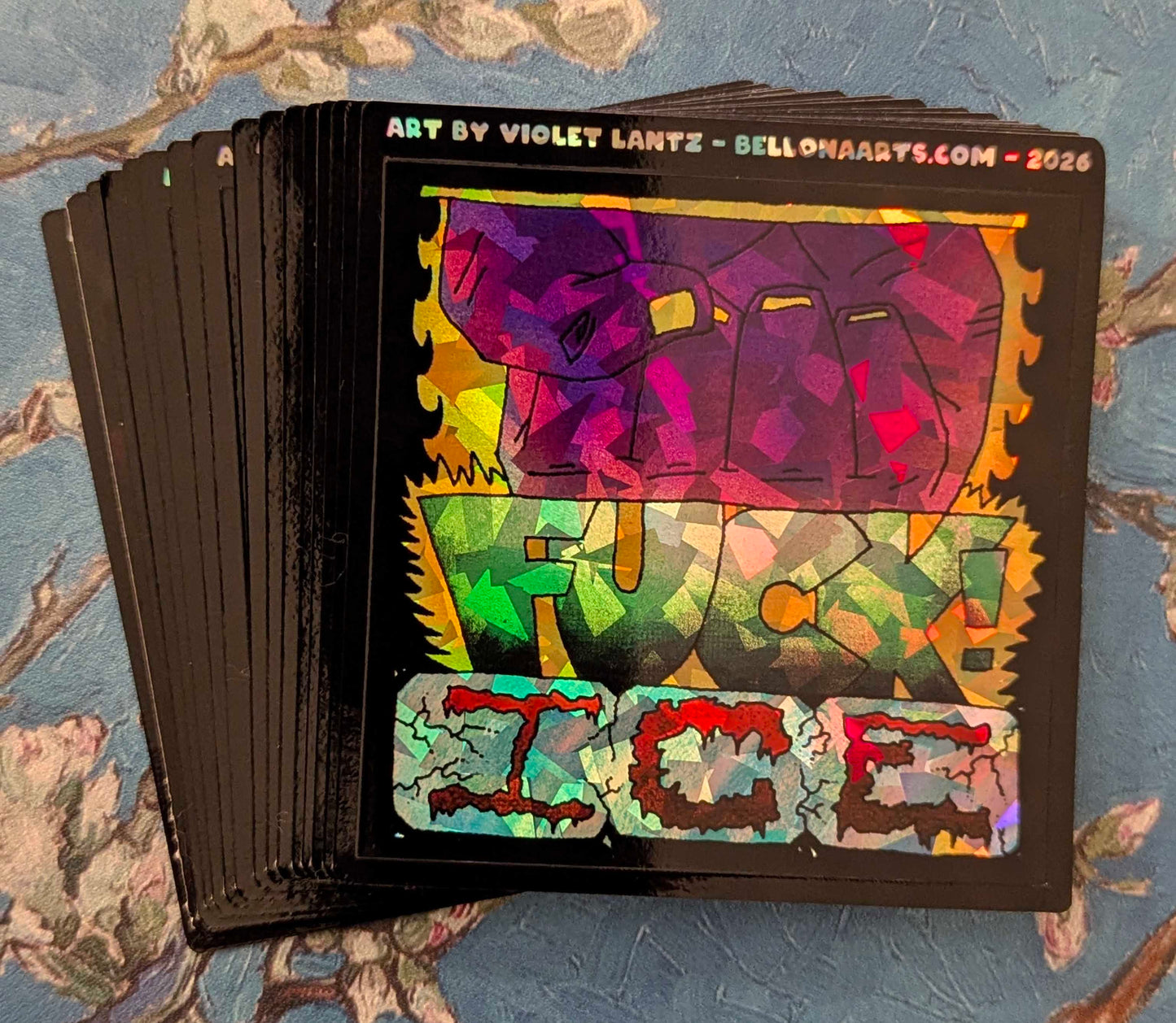 Holographic FUCK ICE sticker - 100% of proceeds go to Mutual Aid in Minnesota!